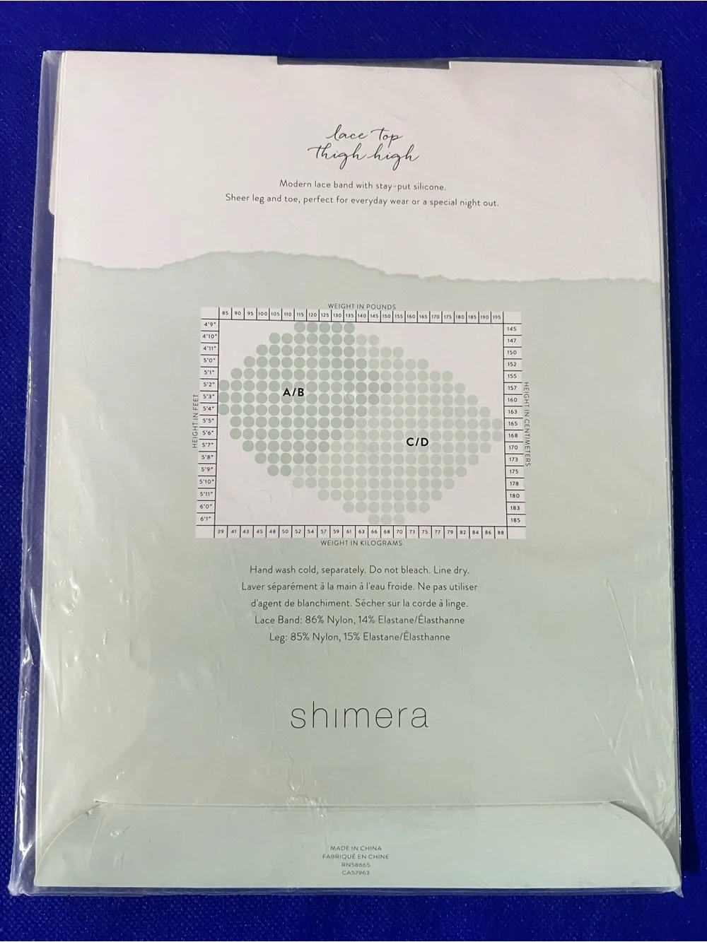 Shimera Sexy Lace Top Thigh Highs from Nordstrom.com - Nude - Size A/B - Sealed.